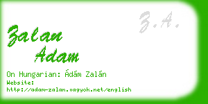 zalan adam business card